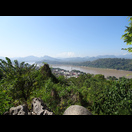 Blick vom Phou Si auf Luang Prabang nach Südwesten auf den Mekong